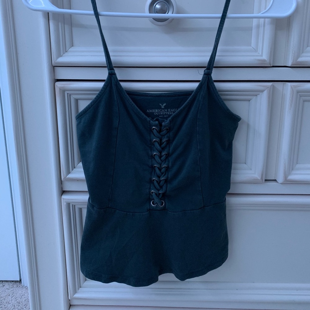 grey american eagle tank top